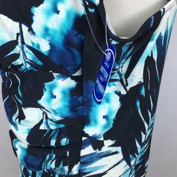 Swimsuits for All One Piece Black Blue NWOT Swim Suit size 18 - Picture 5 of 7